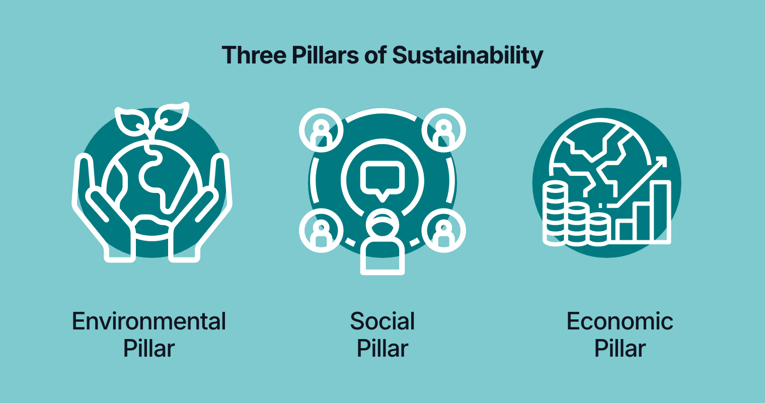 What are the three pillars of sustainability?