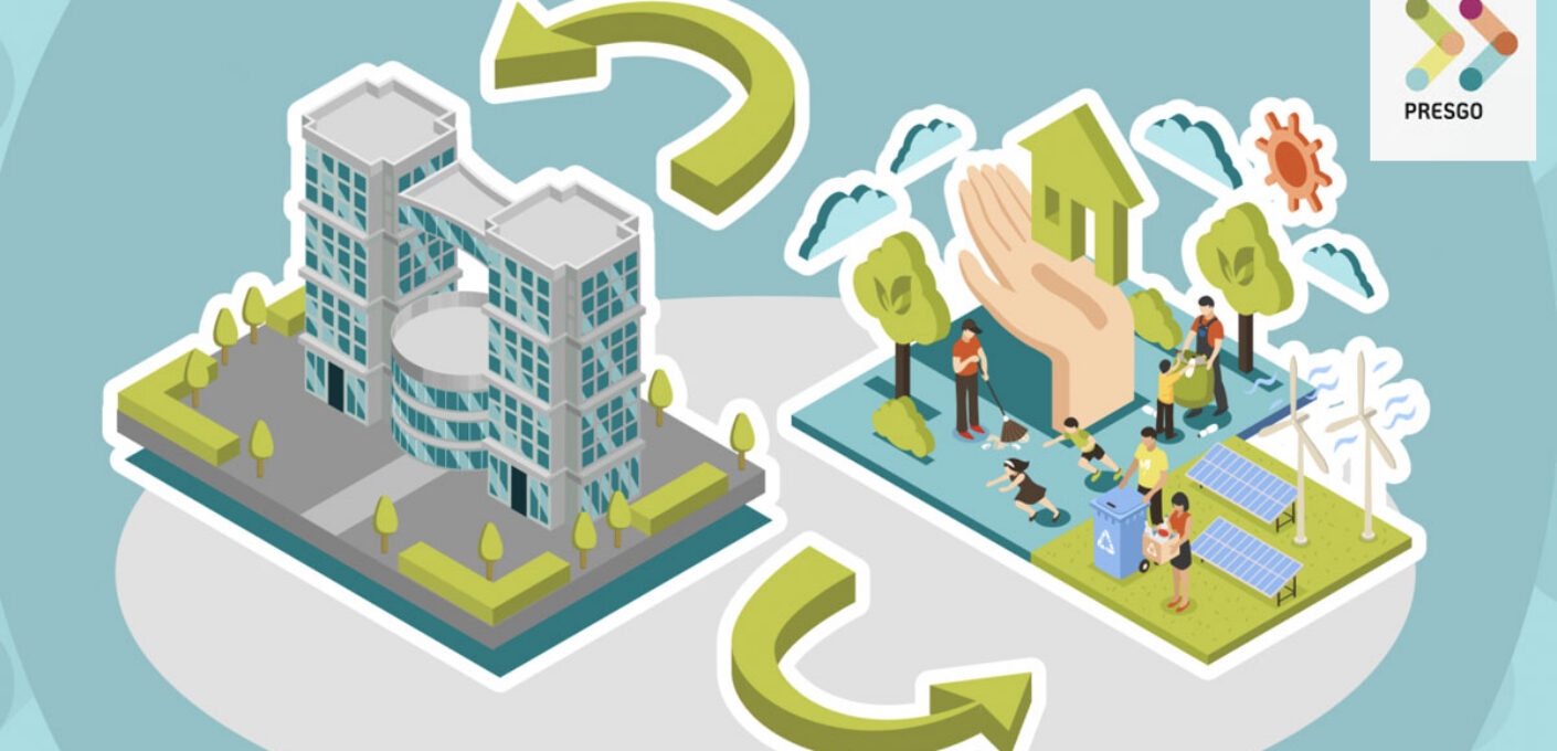 Certificado ESG representado por executivo analisando gráfico de crescimento sustentável ligado a práticas de governança corporativa